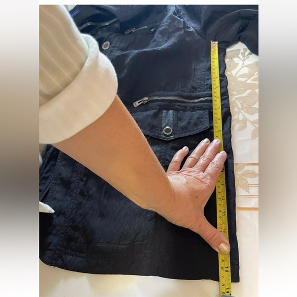 Blu Martini Blazer Jacket Mens Sz 44R /34R US Black Poly Nylon Pockets - Picture 8 of 9